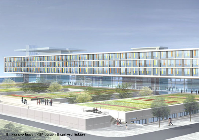 Der Entwurf des Architekturbüros KSP Jürgen Engel Architekten München für die neue chirurgischen Klinik in Ulm.